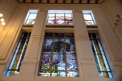 07-05 Centro Cultural America Stained Glass Image Above Stairs Salta Plaza 9 de Julio.jpg